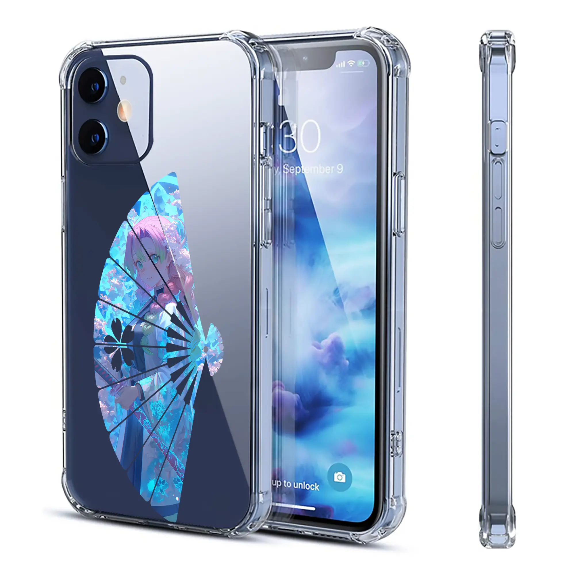 鬼滅の刃 グッズ,甘露寺 蜜璃 - IPhone 12シリーズ対応 ・ 透明スマホケース ・ クリアソフトケース ・ TPU素材 ・ 耐衝撃 ・ 高密着 ・ 防汚 防指紋 ・ 簡単着脱